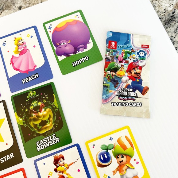 Super Mario Wonder Trading Card Lot of 10 MINT Castle Bowser Super Star - Picture 2 of 7